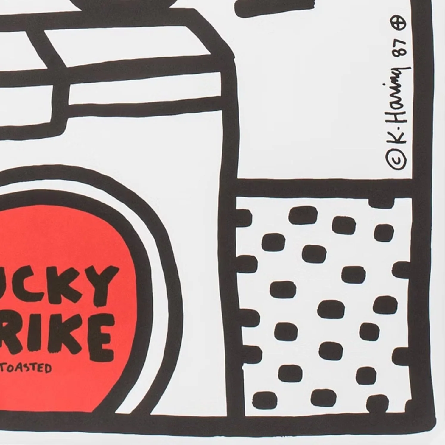 絵画 Keith Haring Lucky Strike 51/150 Keith Haring Lucky Strike (yellow) (Signed Print) 1987
